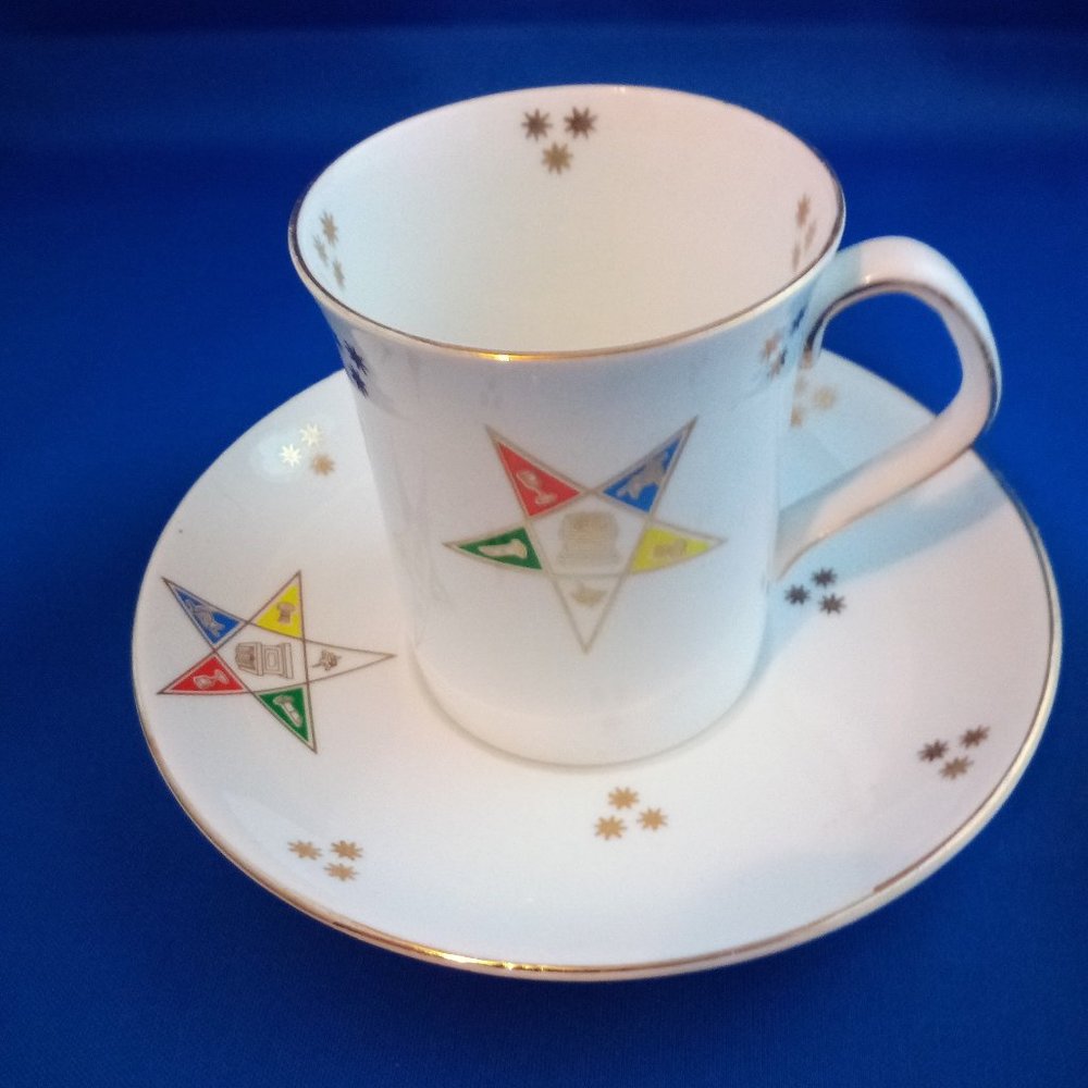 Vintage Order of the Eastern Star teacup and saucer Rosina bone china England
